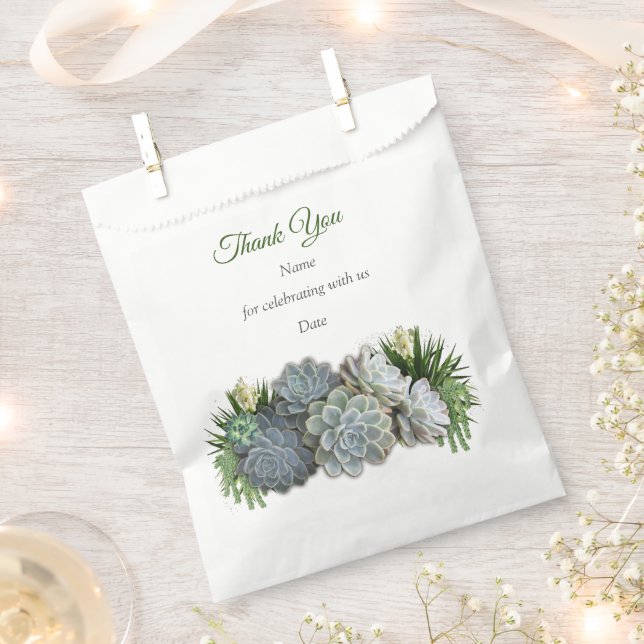 Sachets En Papier Des teintes succulentes de blues pâles (Coupé)