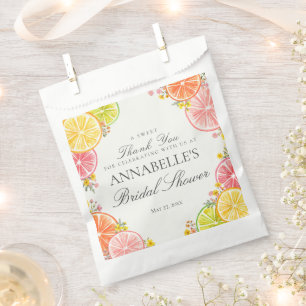 Sachets En Papier Dessert de Fête de Fiançailles Citrus Floral Main