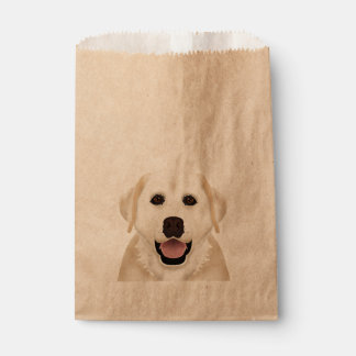 Sachets En Papier dessin de l'récupérateur du labrador jaune
