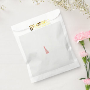 Sachets En Papier dessin d'un oiseau avec des fleurs dessus