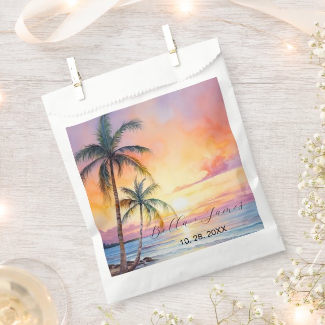 Sachets En Papier Destination Sunset Beach Wedding (Coupé)