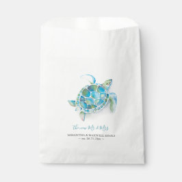 Sachets En Papier Destination tropicale Mariage Tortue de mer