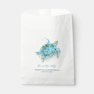 Sachets En Papier Destination tropicale Mariage Tortue de mer