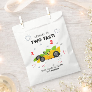 Sachets En Papier Deux Enfants de 2e anniversaire Rapide Racing Cars