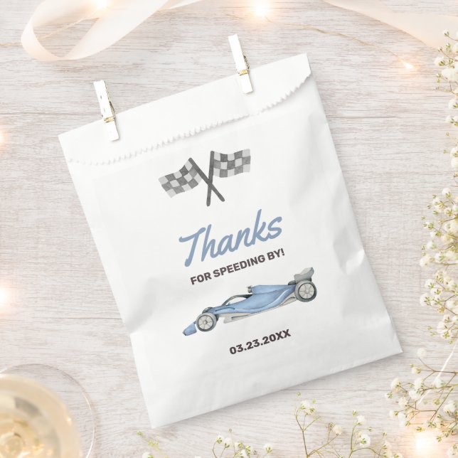 Sachets En Papier Deux Fast Race Car 2nd Boy's Birthday Party (Coupé)