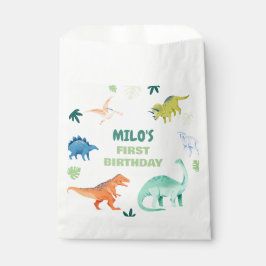 Sachets En Papier Dino coloré Anniversaire Dinosaur fête Favoriser l
