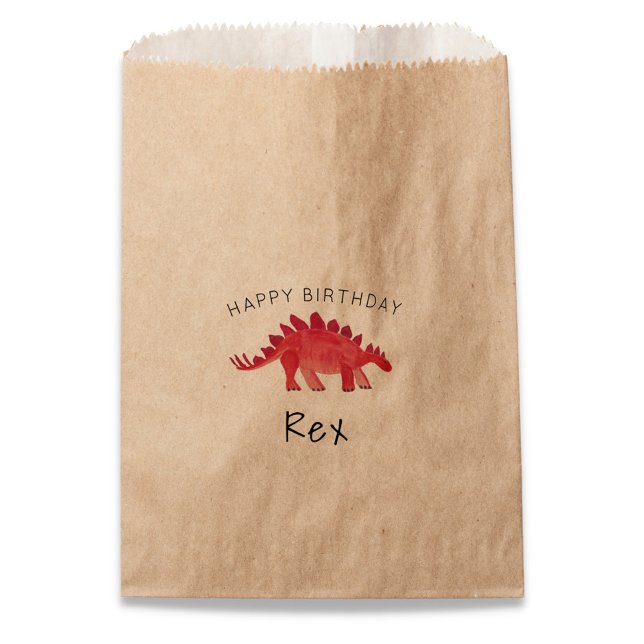 Sachets En Papier Dino Peint fête d'anniversaire (Créateur téléchargé)