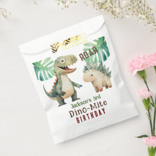 Sachets En Papier Dinosaur 3e aquarelle d'anniversaire