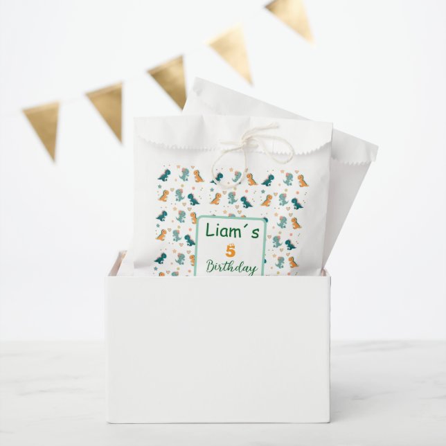 Sachets En Papier Dinosaur Party Favor Bags (Fête)