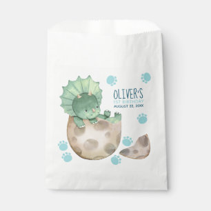 Sachets En Papier Dinosaur Triceratops Garçon 1ère fête d'anniversai