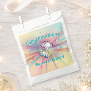 Sachets En Papier Disco Ball Baby shower Super Pastel Rainbow