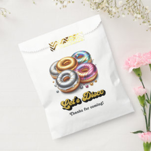 Sachets En Papier Disco Metallic Donut fête d'anniversaire