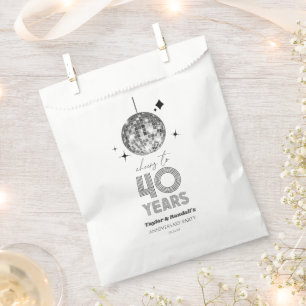 Sachets En Papier Disco Soirée Mariage de 40 ans