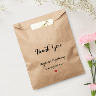 Sachets En Papier Do-it-yourself Élégante Soirée de mariage du Merci