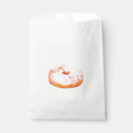 Sachets En Papier Donut sucré avec glace rose.