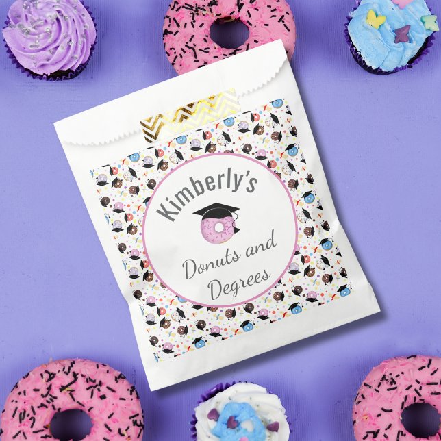 Sachets En Papier Donuts et diplômes Motif de diplôme Personnalisé (Créateur téléchargé)