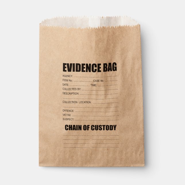 Sachets En Papier Dossier de preuves criminelles (Devant)