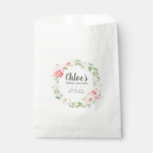Sachets En Papier Douce Mariée Fleurie de Pivoines Roses Rustique