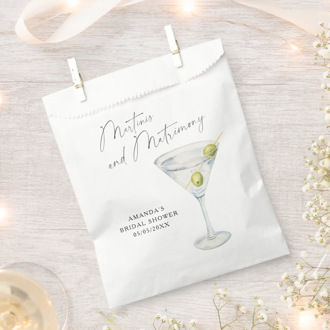 Sachets En Papier Douche nuptiale martinienne et mariée (Coupé)