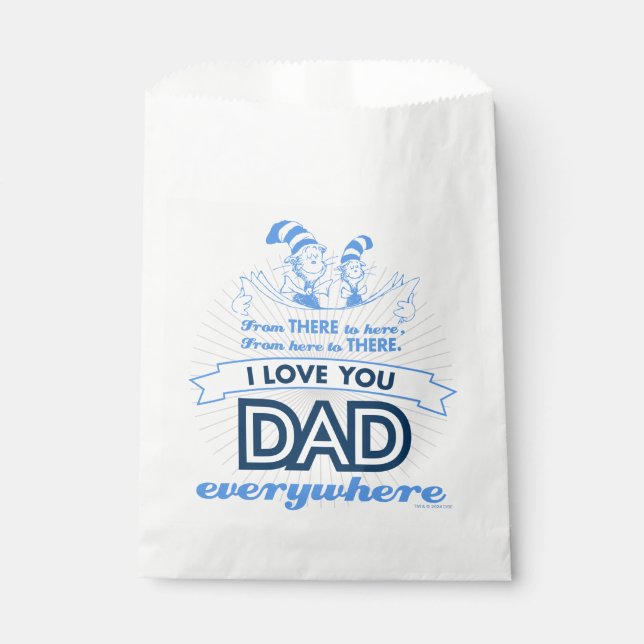 Sachets En Papier Dr Seuss | Je t'aime Papa partout (Devant)