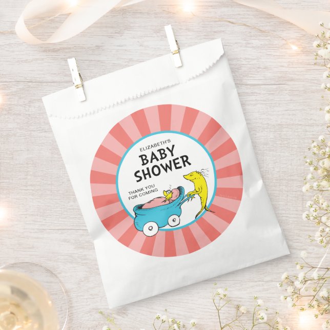Sachets En Papier Dr Seuss | Un poisson - Baby shower fille (Coupé)
