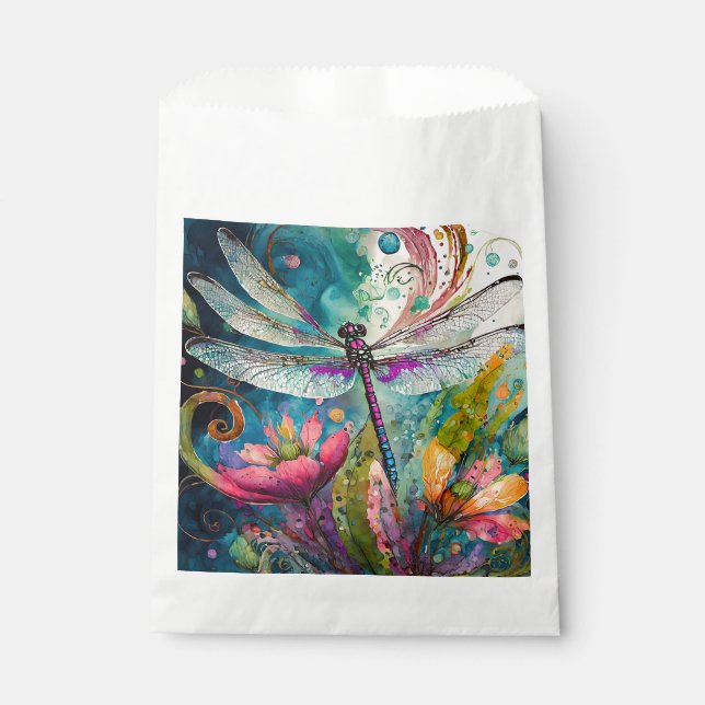 Sachets En Papier Dragon d'encre et d'aquarelle de stylet (Devant)