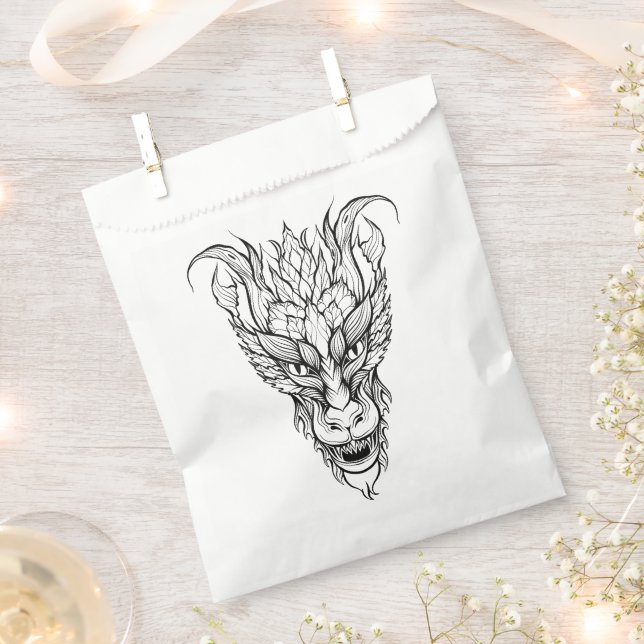 Sachets En Papier Dragon feuille (Coupé)
