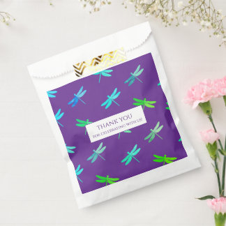 Sachets En Papier Dragonfly Purple Bright Boy Anniversaire