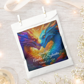 Sachets En Papier Dragons colorés en amour