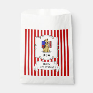 Sachets En Papier Drapeau américain Airedale Terrier Dog - mignonne
