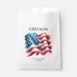 Sachets En Papier Drapeau américain patriotique personnalisé