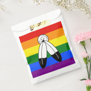 Sachets En Papier Drapeau de fierté bispirituel de SlipperyJoe's sym