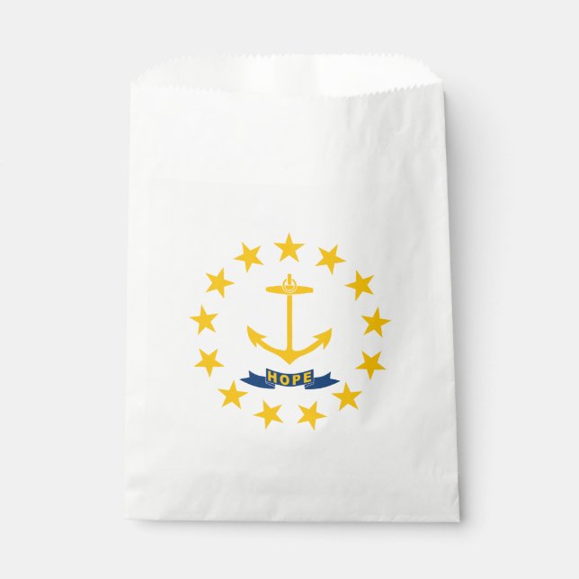 Sachets En Papier Drapeau de l'État de Rhode Island (Devant)