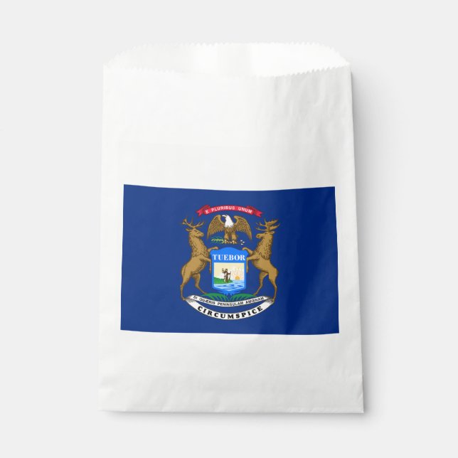 Sachets En Papier Drapeau de l'État du Michigan (Devant)