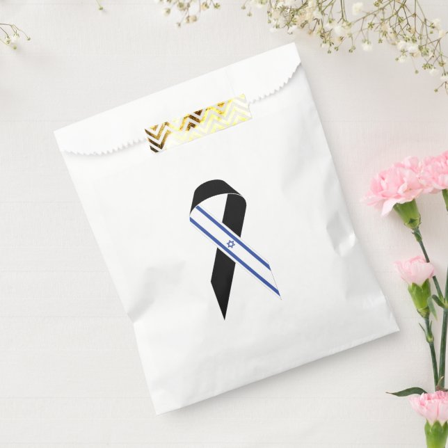 Sachets En Papier Drapeau israélien ruban noir (Scellé)
