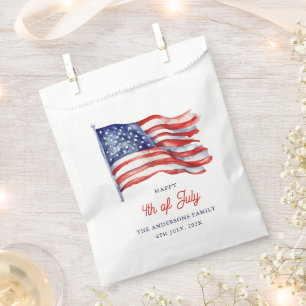Sachets En Papier Drapeau patriotique américain 4 juillet Merci