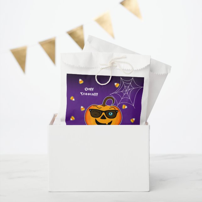 Sachets En Papier Drôle Citrouille Éffrayant emblématique lavaboS Se (Fête)