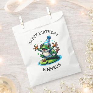 Sachets En Papier Drôle Grenouille à thème Anniversaire Garçon
