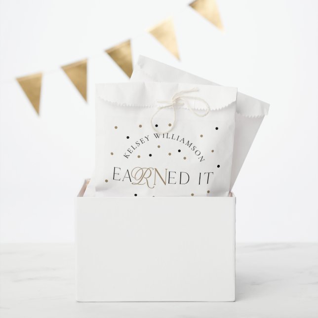 Sachets En Papier eaRNed It Nursing School Graduation Celebration (Fête)
