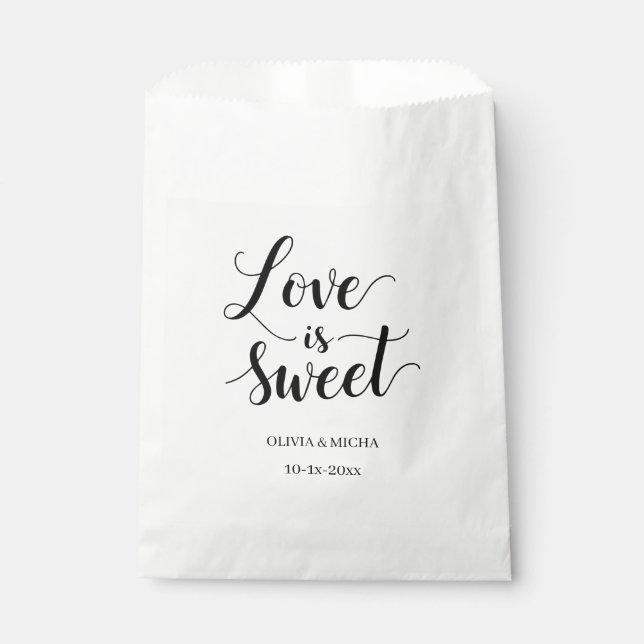 Sachets En Papier écriture simple et élégante L'amour est la faveur  (Devant)