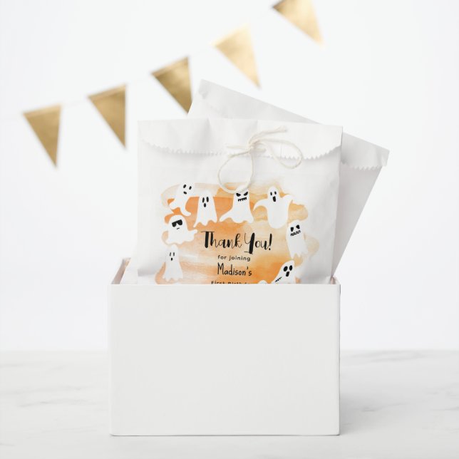 Sachets En Papier Éffrayant fantôme Halloween fête aquarelle (Fête)