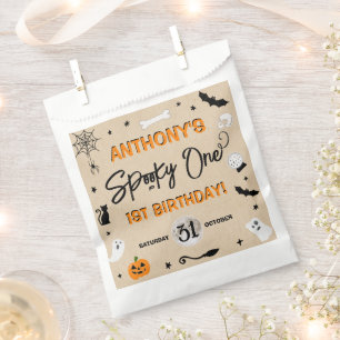 Sachets En Papier ÉFFRAYANT ! Fête du 1er anniversaire d'Halloween