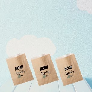 Sachets En Papier Éffrayant   Halloween 1er anniversaire   Bleu mini