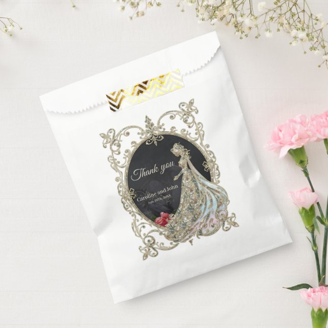 Sachets En Papier Élégance en or et noir. (Scellé)
