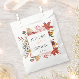 Sachets En Papier Élégant automne Feuilles Mariage automne