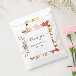 Sachets En Papier Élégant automne Feuilles Mariage automne