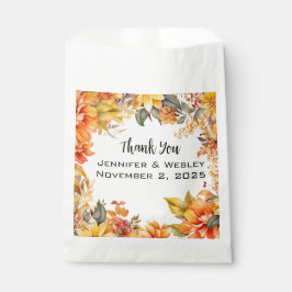 Sachets En Papier Elegant Autumn Floral Wedding 