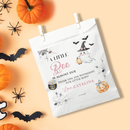 Sachets En Papier Élégant Baby shower Citrouille Halloween rose