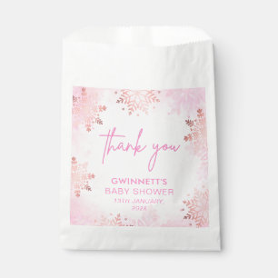 Sachets En Papier Élégant Baby shower de flocons de neige