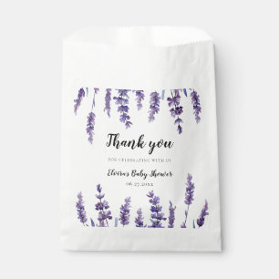 Sachets En Papier Élégant Baby shower de lavande fleurie
